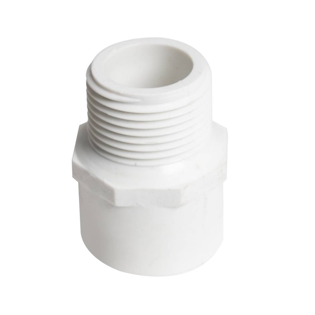 Adaptador macho pvc de 1 pulgada