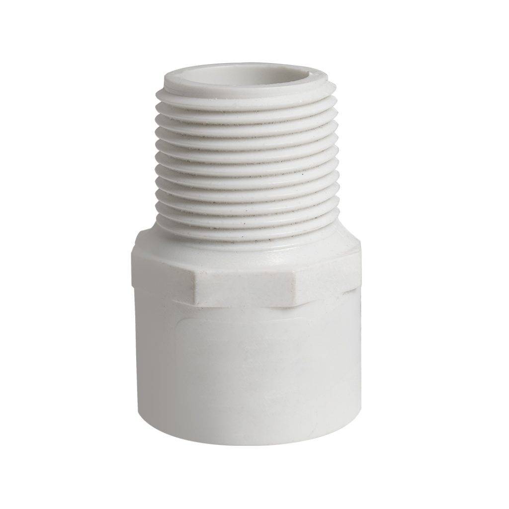 Adaptador macho pvc de 3/4 pulgada