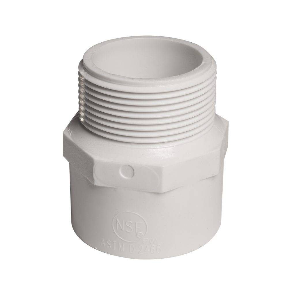 Adaptador macho pvc de 1-1/2 pulgada