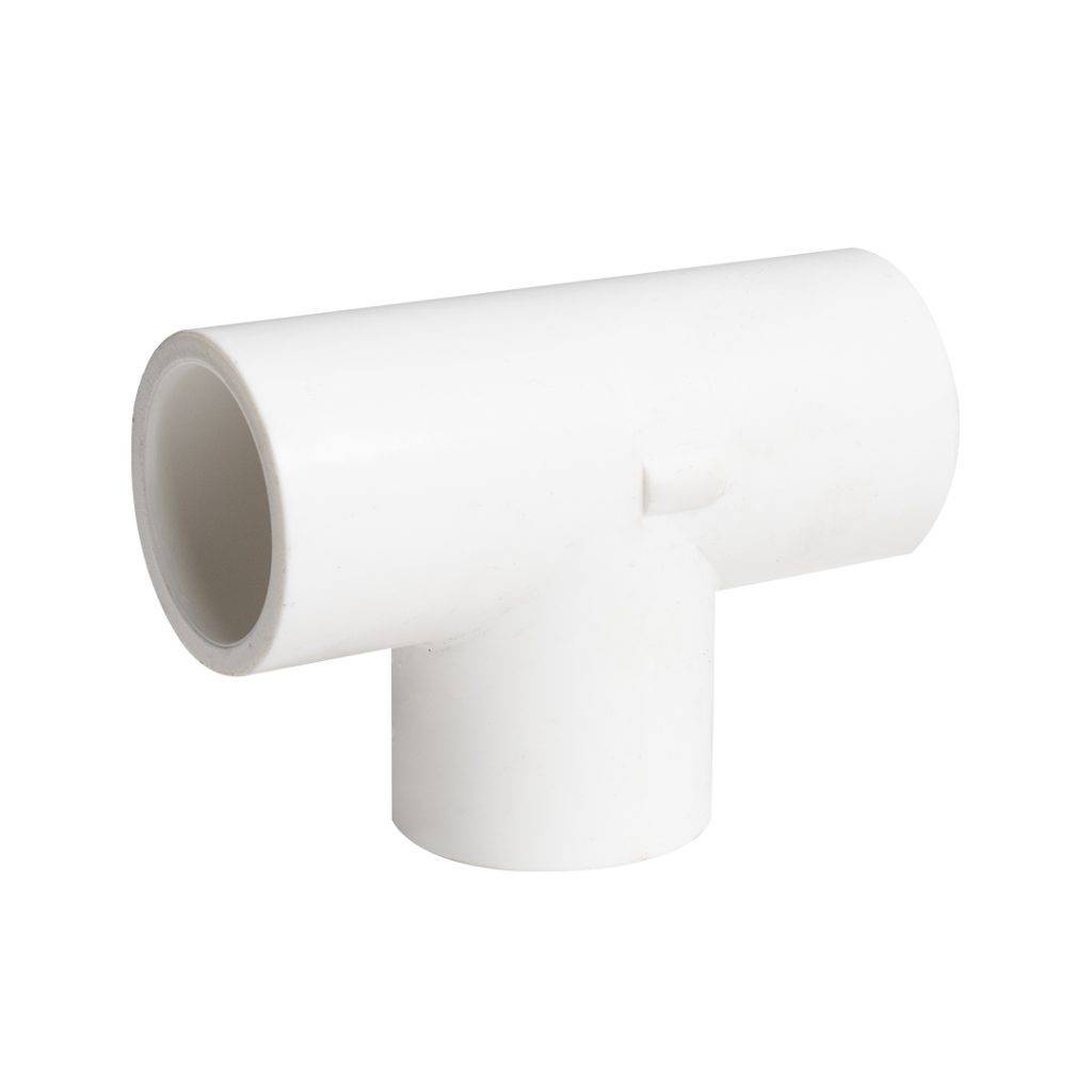 Tee pvc lisa de 1/2 pulgada