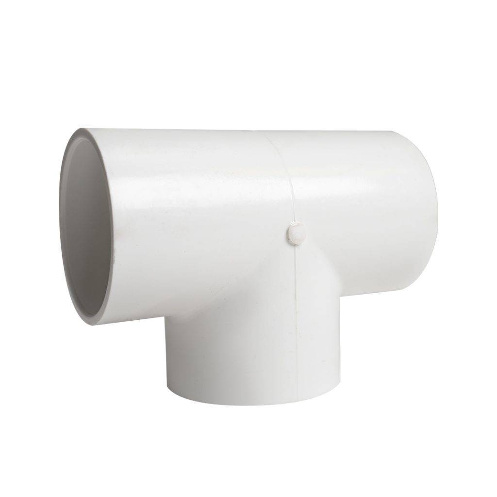 Tee pvc lisa de 2 pulgada