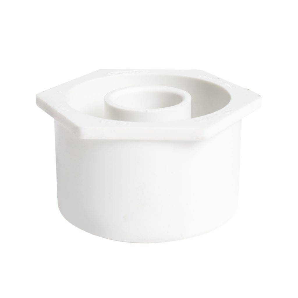Reductor bushing pvc liso de 2 x 1/2 pulgada