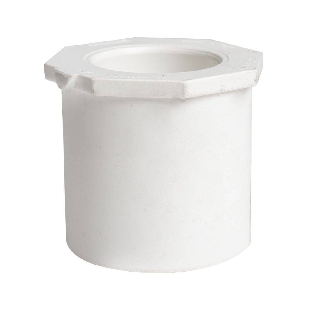 Reductor bushing pvc liso de 1 x 1/2 pulgada
