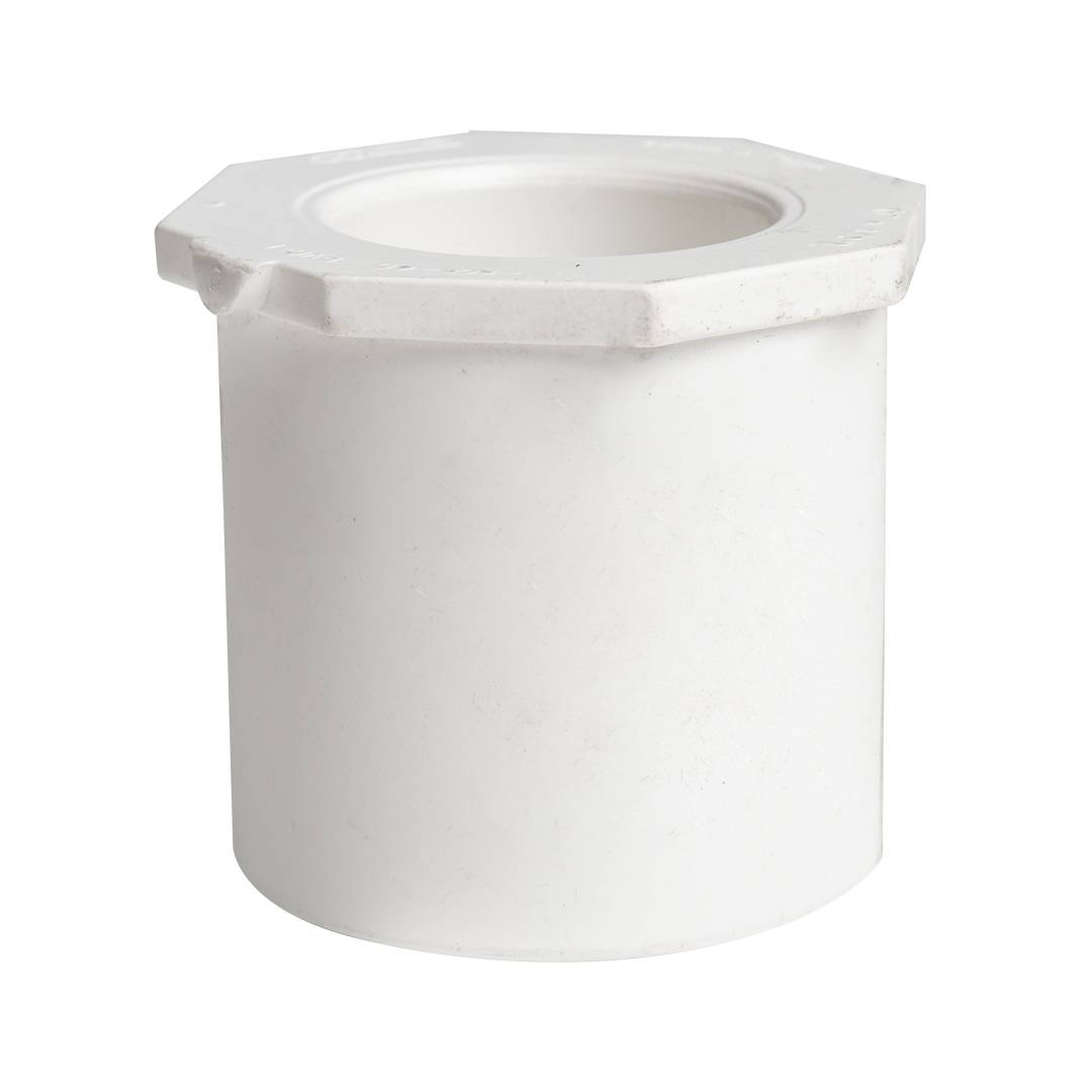 Reductor bushing pvc liso de 1 x 1/2 pulgada