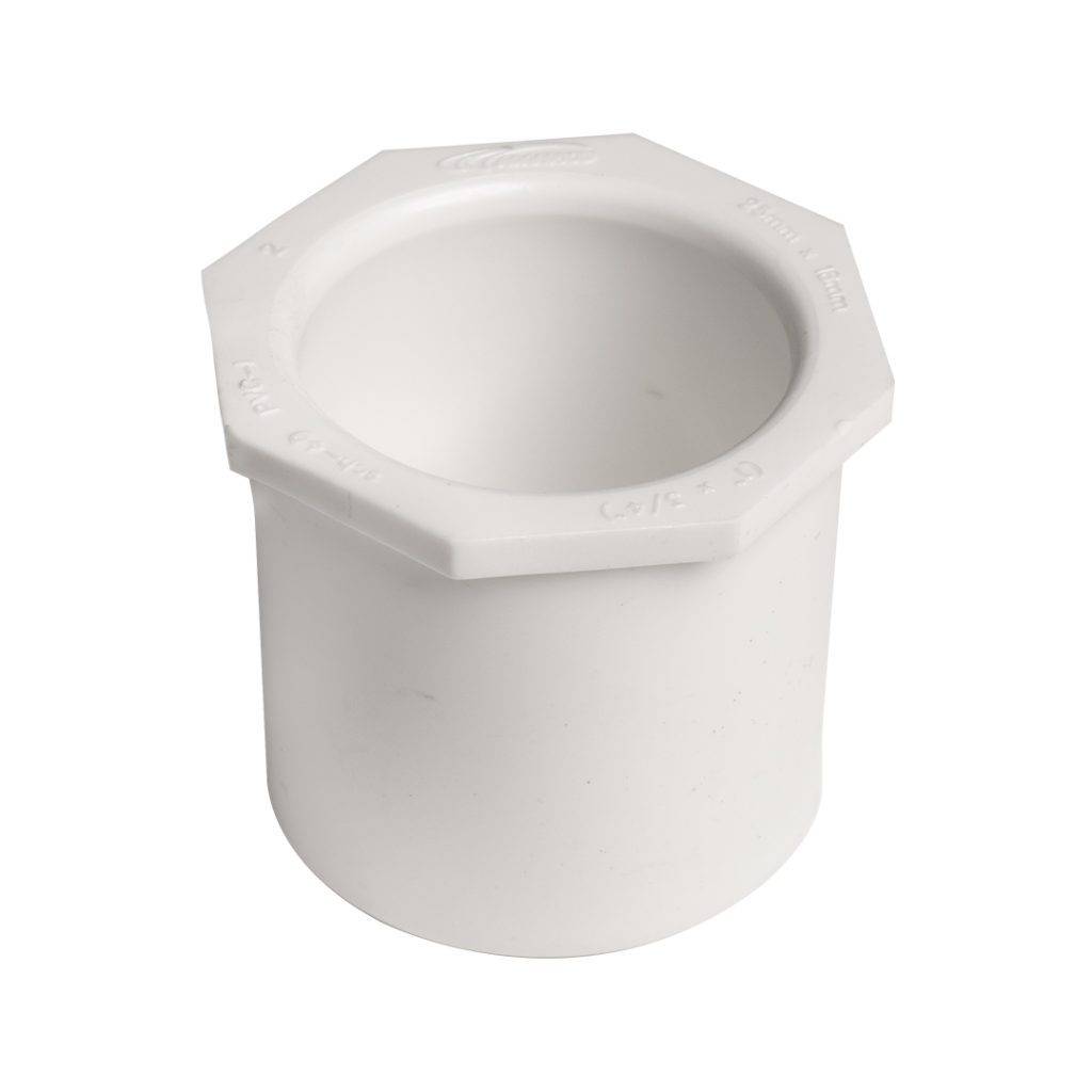 Reductor bushing pvc liso de 1 x 3/4 pulgada