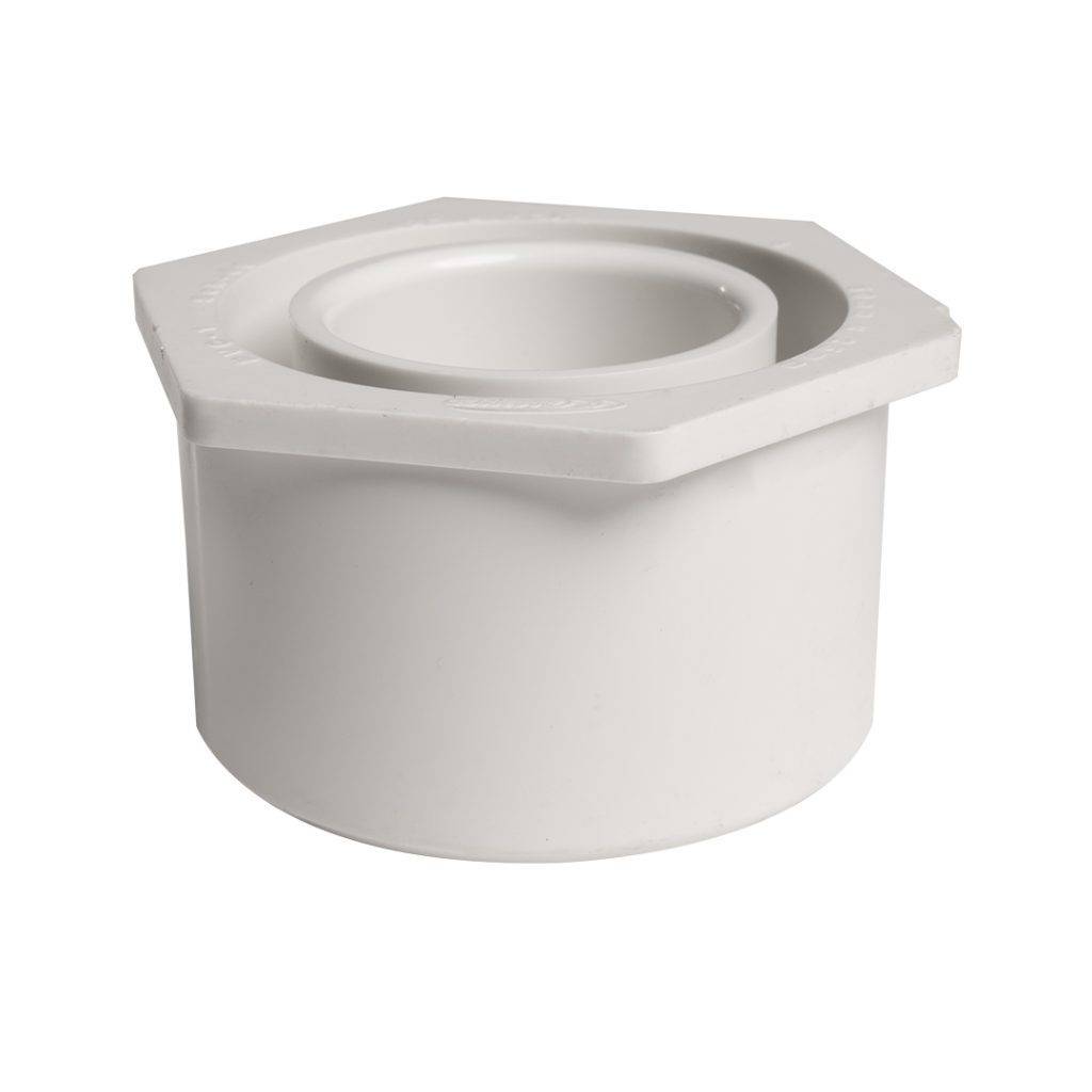Reductor bushing pvc liso de 2 x 1 pulgada