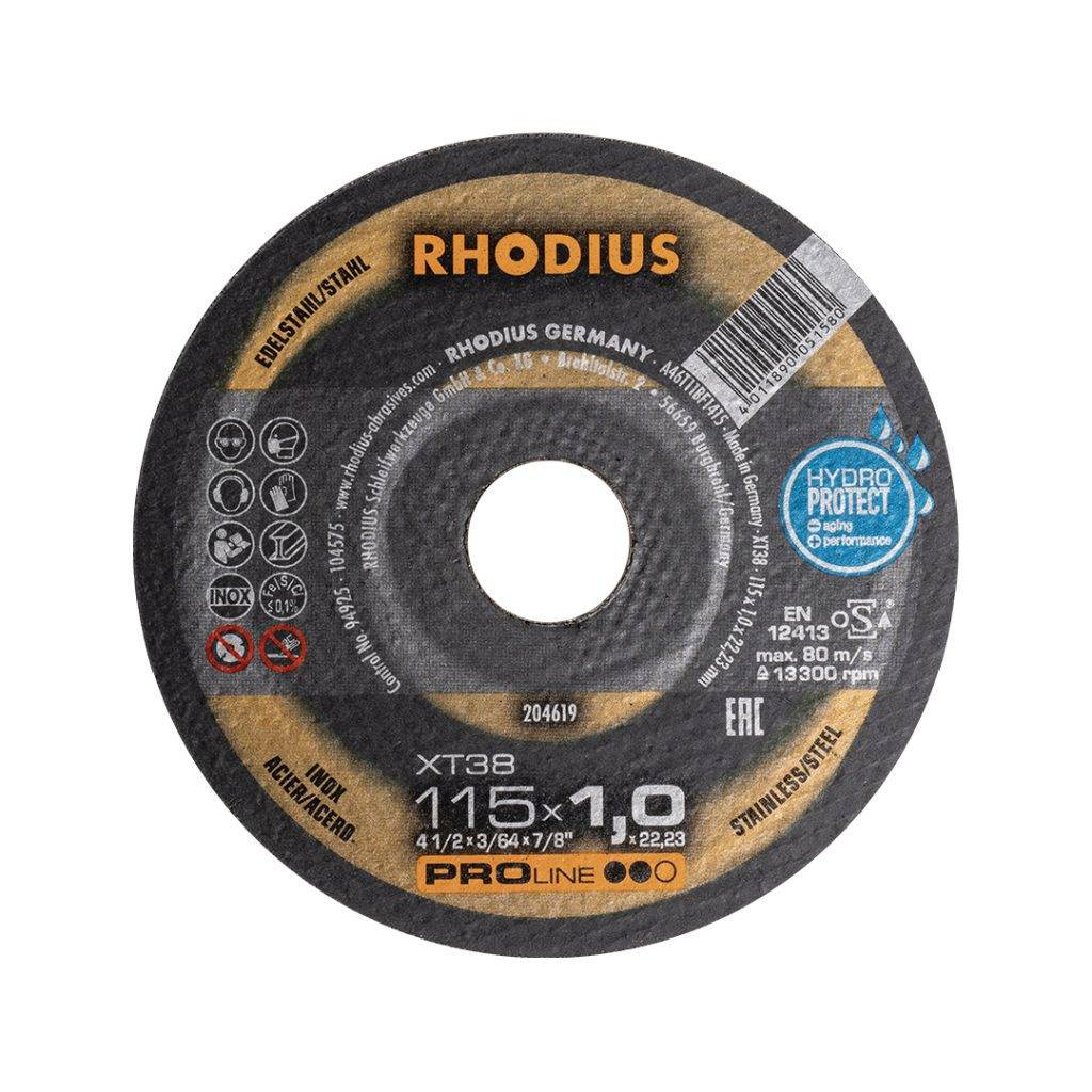 Disco para metal inoxidable PRO 4-1/2 pulgadas X 1.0 RHODIUS